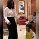 Michelle Obama and Parker Curry dance it up.